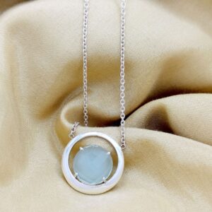 silver circle of life necklace-4