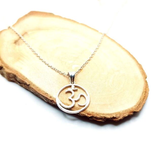 silver om pendant-1