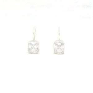 Silver Sparkling Zircon Earring-2