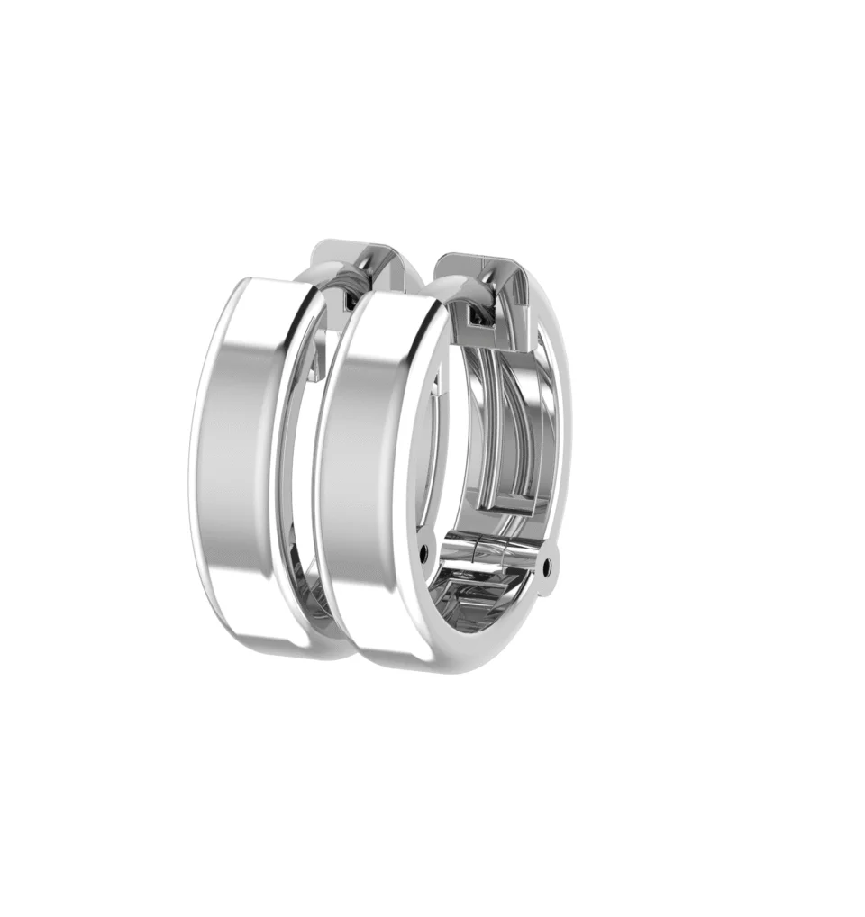 Silver Huggie Unisex Hoop Earring