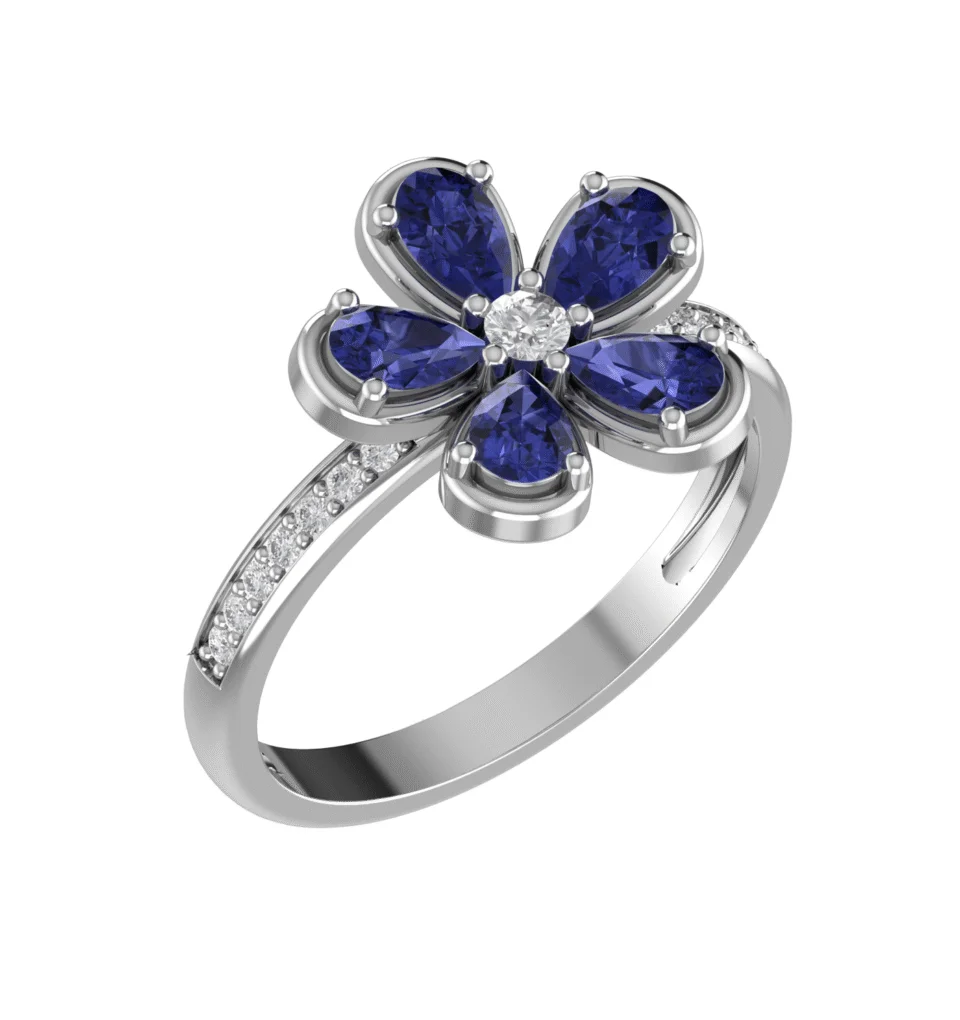 Silver Blooming Flower Ring