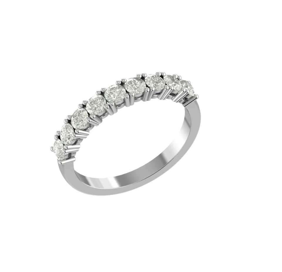 Silver Half Eterninty Ring