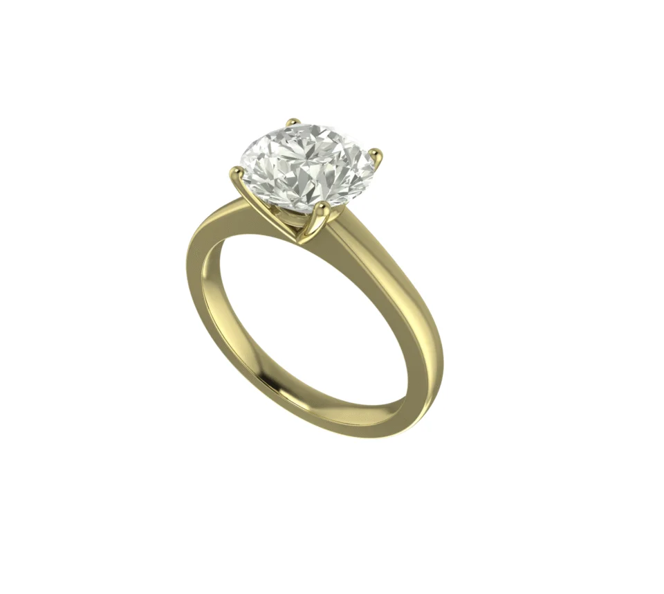 Silver Solitaire Engagement Ring