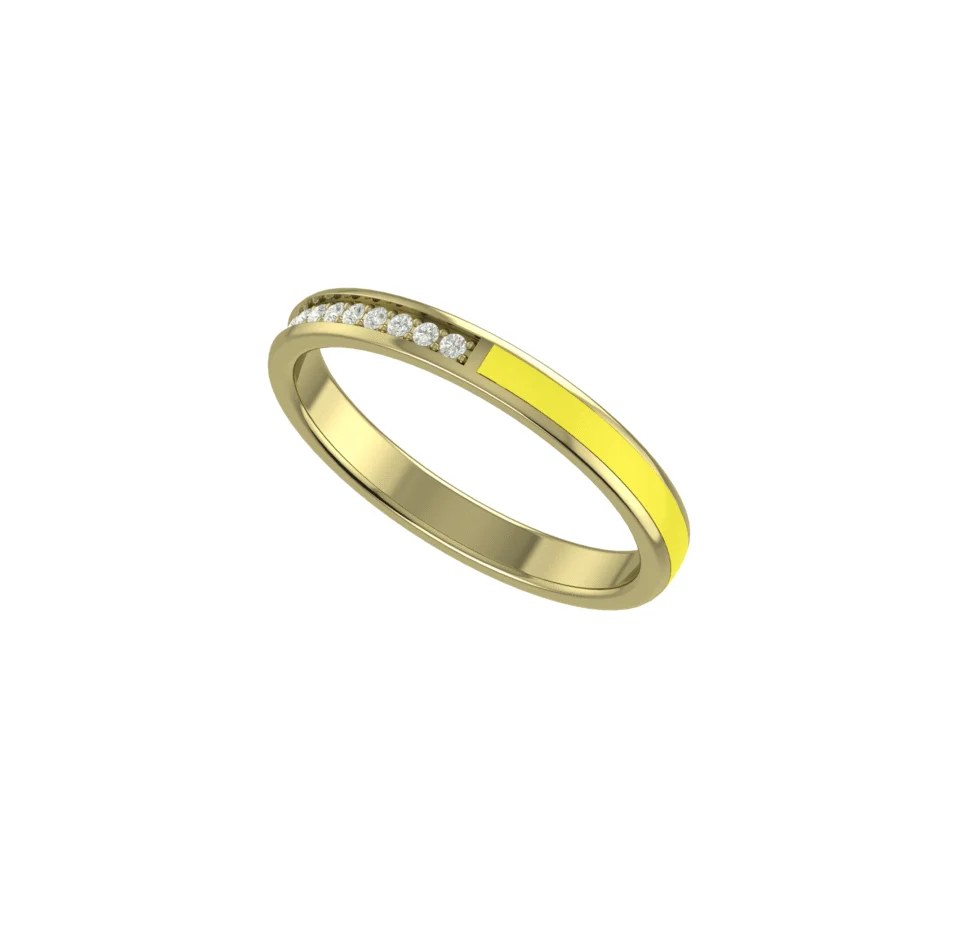 Silver Colors Of Joy Enamel Ring