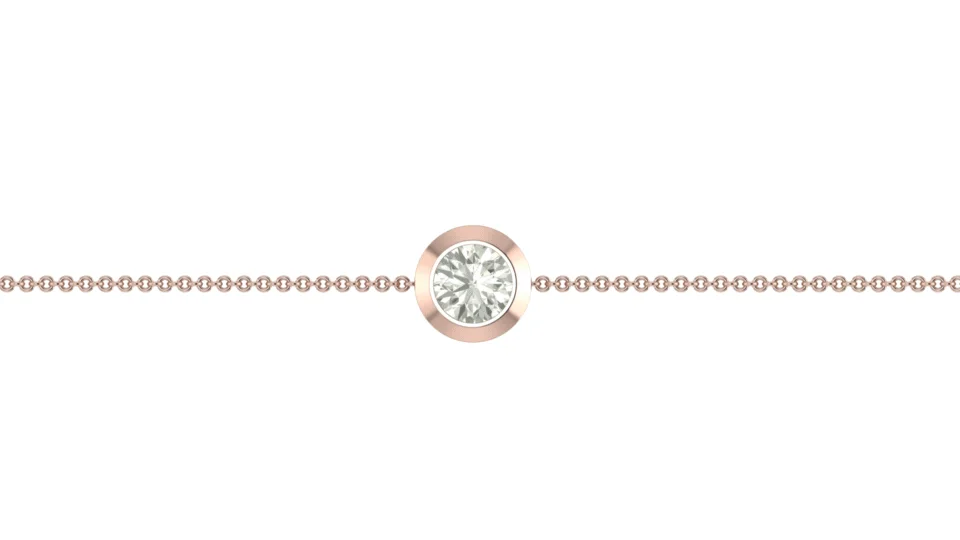 Silver Round Solitaire Bracelet