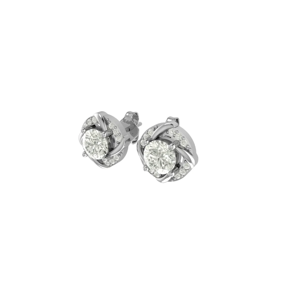 Silver Classic Stud Earring