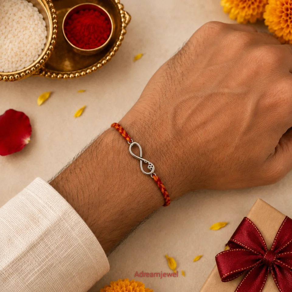 925 Sterling Silver Infinity Bro Rakhi